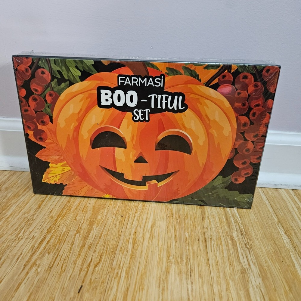 FARMASI BOO-TIFUL SET Pumpkin & Cinnamon Body Wash Lotion Mask Scrub Mist NIB